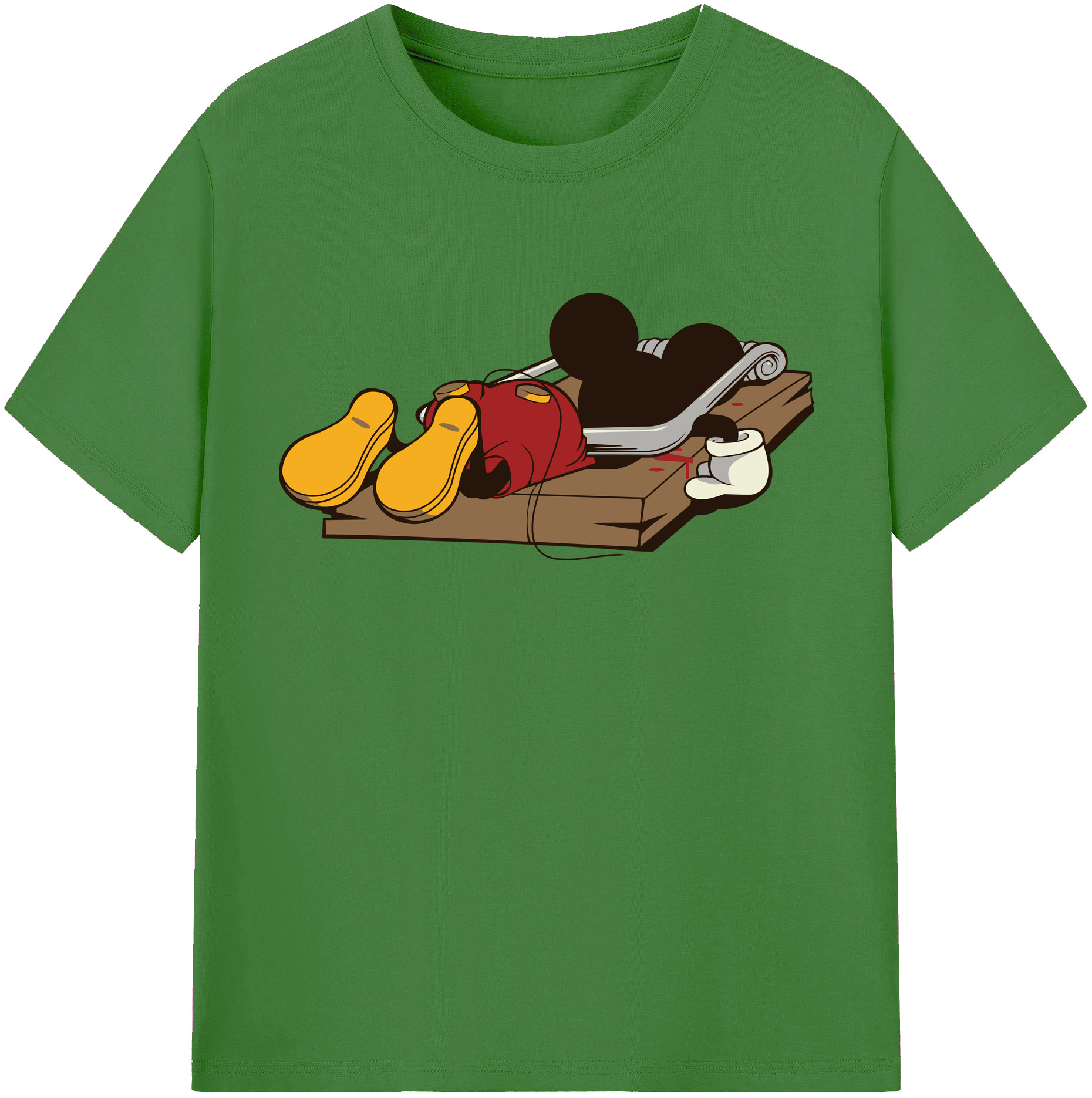 （画像用） ミッキーマウス Mickey Mouse レディースカジュアルプリントTシャツ（綿100％）